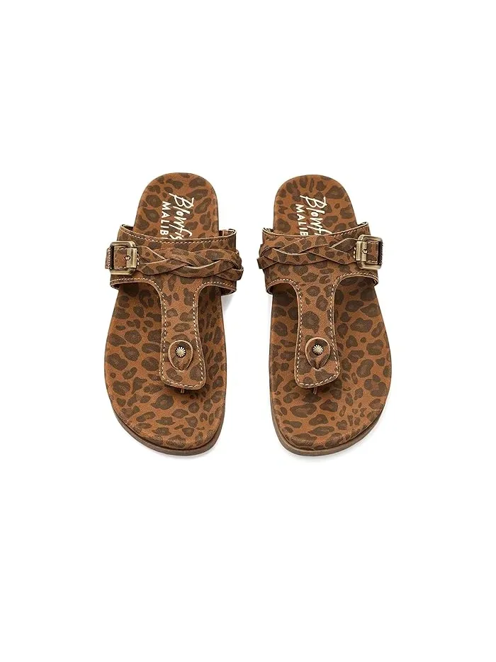 Сандалии-вьетнамки с пряжкой Lakeshore Blowfish Malibu, Leopard — изображение 2 из 4, леопардовый