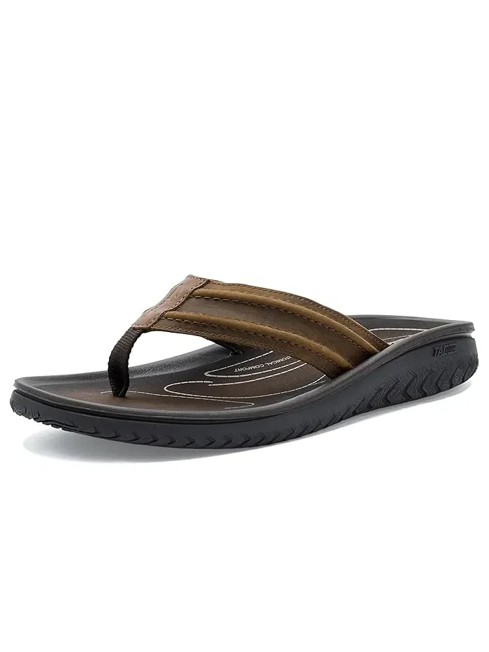 Шлепки кожаные Wesley Surf Clarks — изображение 1 из 4, бежевый