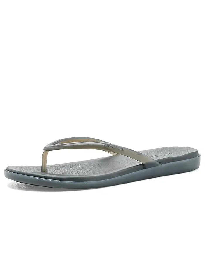 Сандалии-вьетнамки Miami Round Toe Crocs, Carbon Jelly
