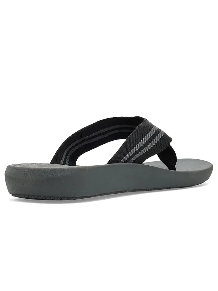Сандалии с ремешками Iqushion Two-Stripe Webbing FitFlop — изображение 3 из 4, черный/темно-серый