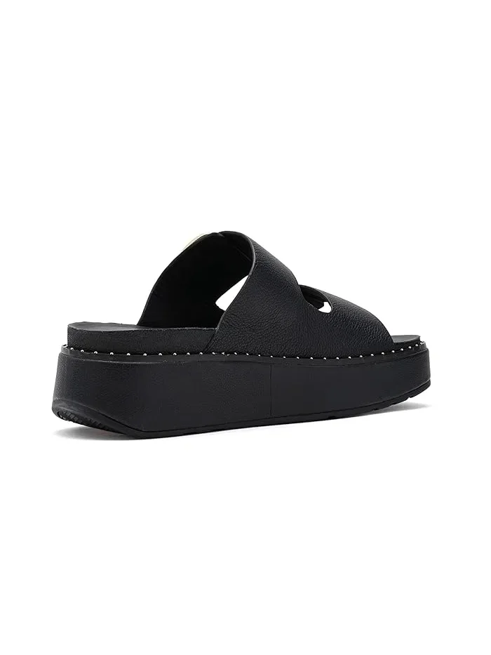 Шлепанцы FitFlop Gen FF Max Buckle Tumbled Leather — изображение 3 из 4, черный