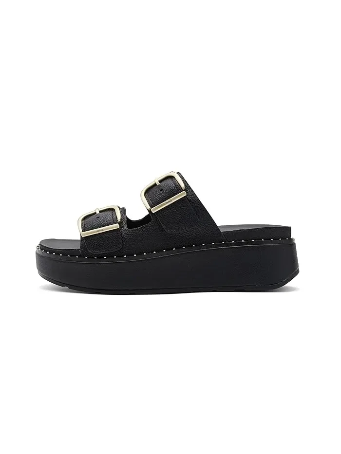 Шлепанцы FitFlop Gen FF Max Buckle Tumbled Leather — изображение 4 из 4, черный