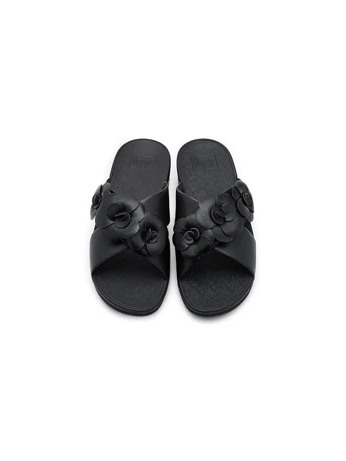 Шлепанцы с цветочным дизайном Lulu Flower Cross FitFlop — изображение 2 из 4, черный