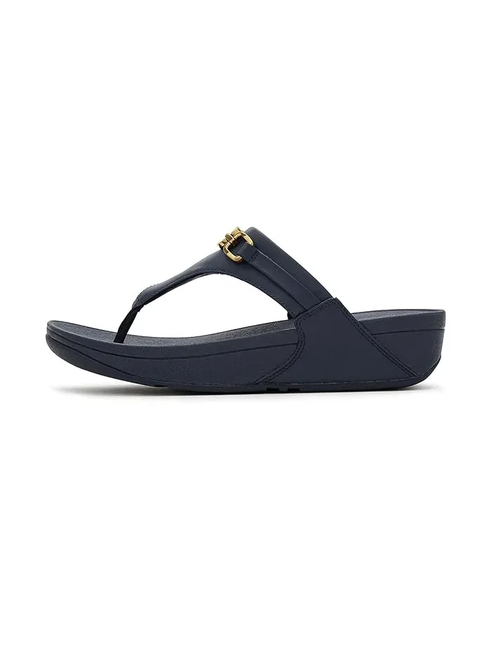 Шлепанцы Lulu Square-Chain Leather Toe-Post FitFlop — изображение 4 из 4, темно-синий