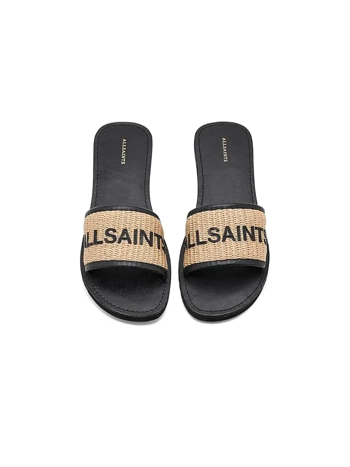 Сандалии Hoxton Slider AllSaints — изображение 2 из 4, черный/натуральный