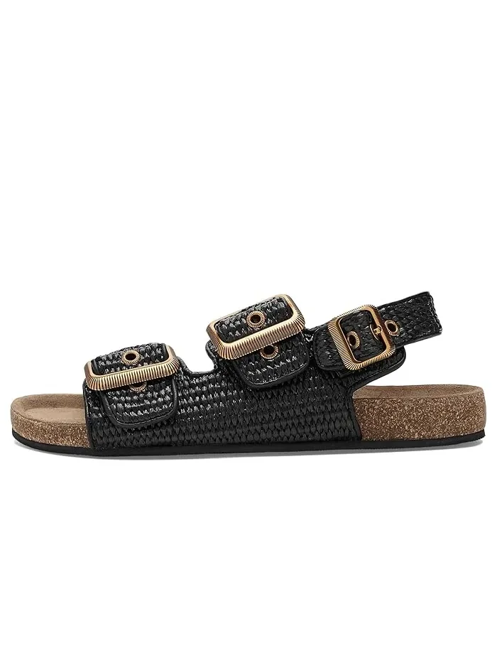 Сандалии плетеные Staffa Raffia AllSaints — изображение 4 из 4, черный/черный