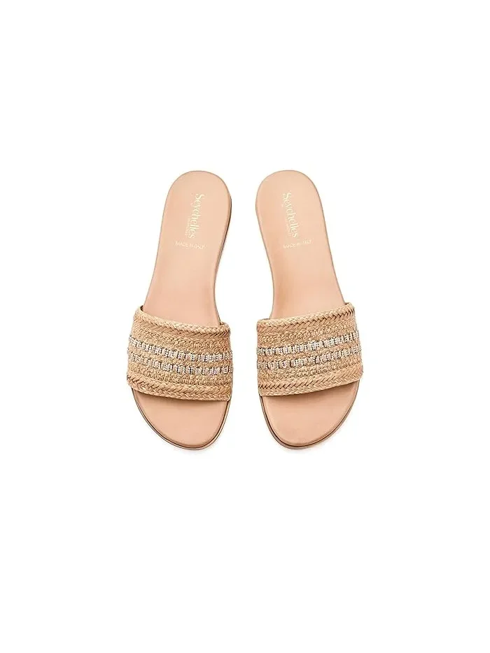 Сандалии с пайетками Destination Seychelles, Natural Faux Leather/Leather — изображение 2 из 4, прозрачный