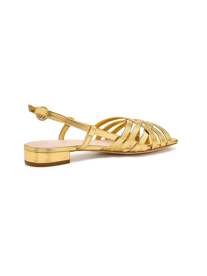Сандалии с оберткой золотые Loeffler Randall, Vintage Zebra — изображение 3 из 4, золото