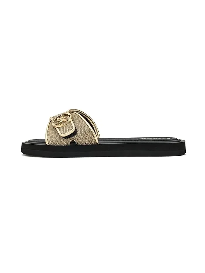 Сандалии с логотипом MK Pool MICHAEL Michael Kors — изображение 4 из 4, бледный золотистый