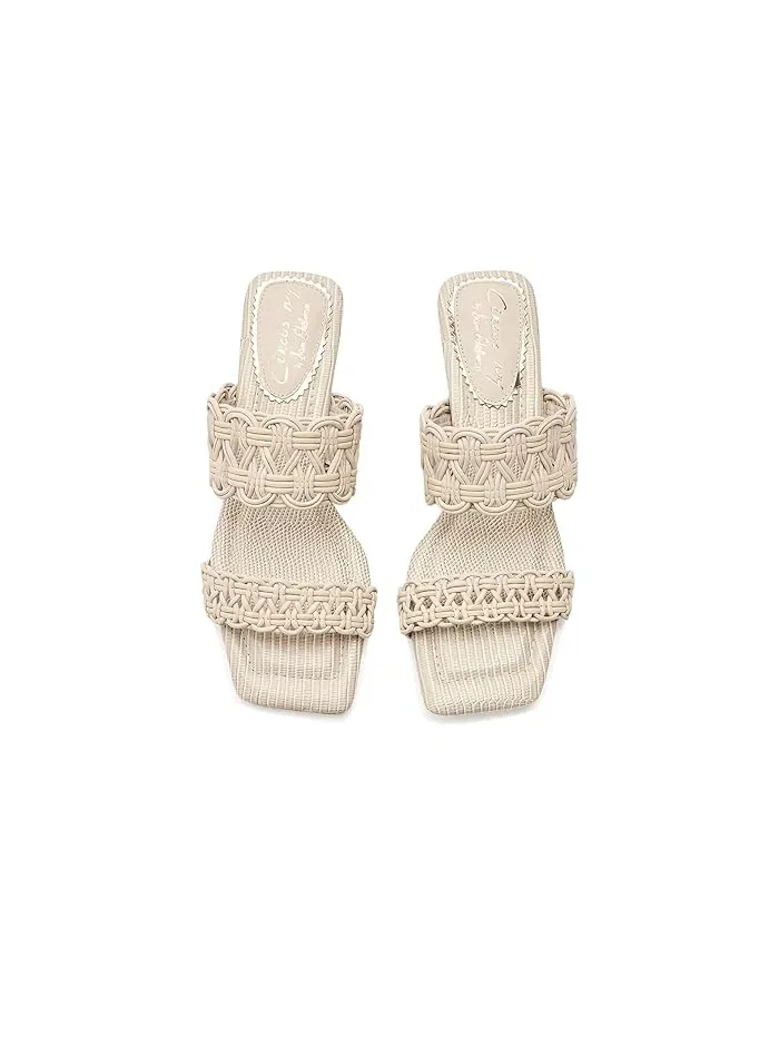 Туфли-лодочки из рафии с открытым носком Clover Circus NY by Sam Edelman — изображение 2 из 4, ваниль