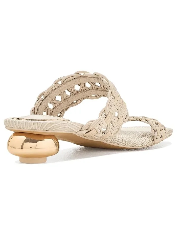 Туфли-лодочки из рафии с открытым носком Clover Circus NY by Sam Edelman — изображение 3 из 4, ваниль