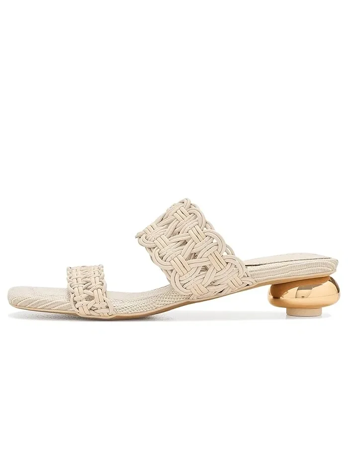 Туфли-лодочки из рафии с открытым носком Clover Circus NY by Sam Edelman — изображение 4 из 4, ваниль