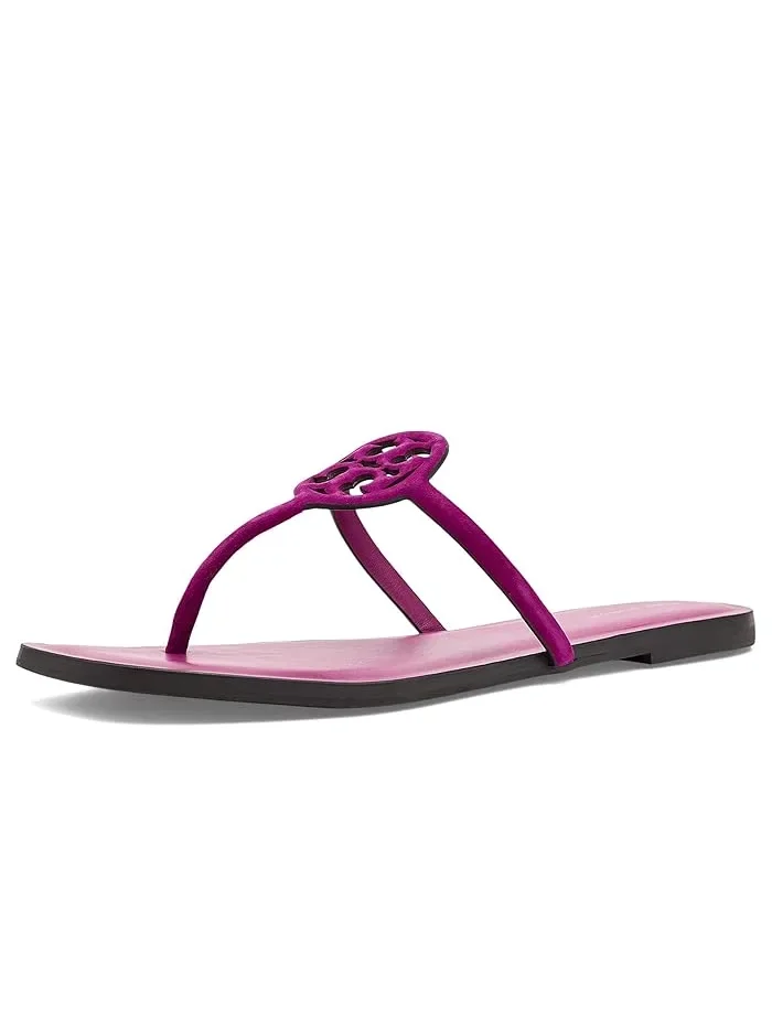 Сандалии T-strap с логотипом Miller Capri Tory Burch — изображение 1 из 4, розовый