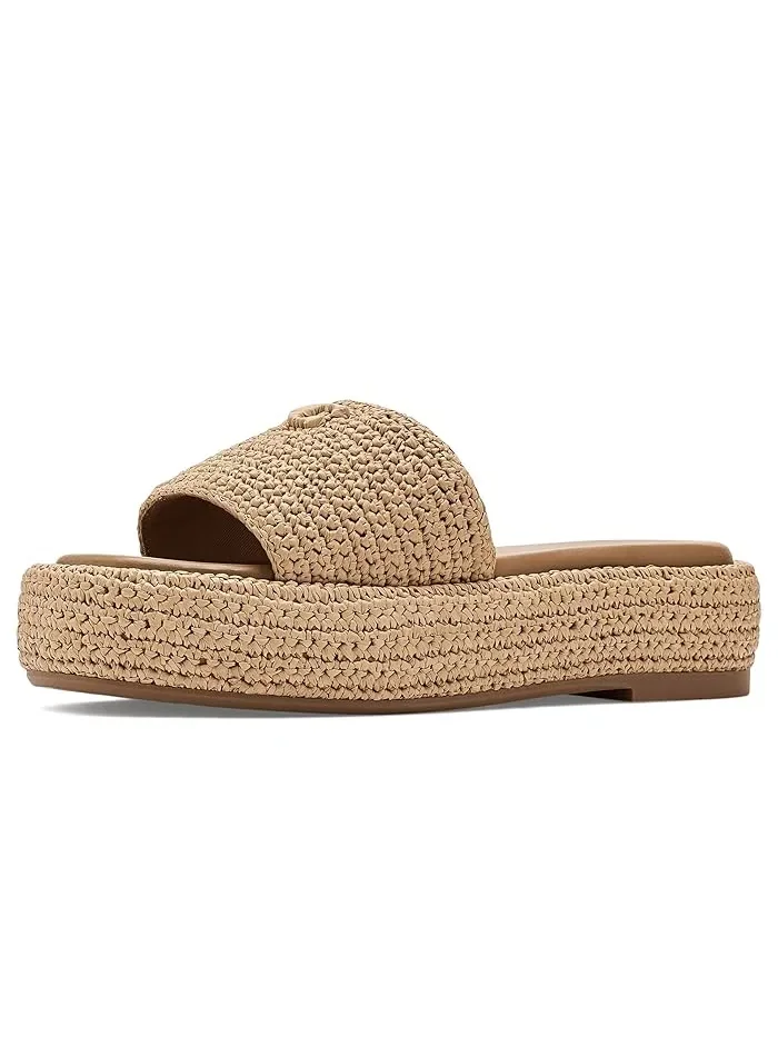 Сандалии платформа Sculpted C Raffia Flatform COACH