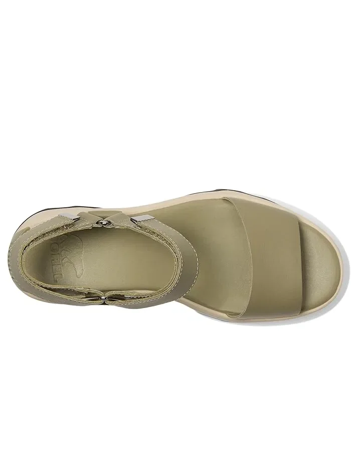 Босоножки на каблуке Kinetic Aura Y-Strap SOREL, Dusty Twill/Gum 18 — изображение 2 из 4, каучук