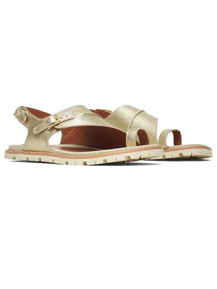 Сандалии кожаные Haven Metallic Backstrap Merrell — изображение 1 из 4, мешковиновый
