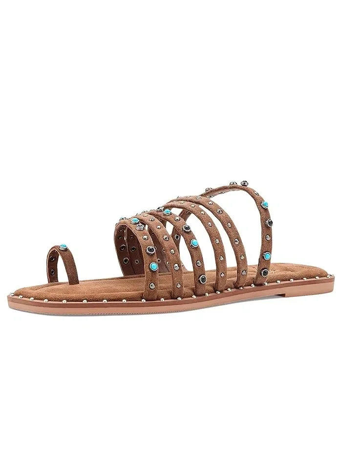 Сандалии с заклепками Santa Fe Free People — изображение 1 из 4, коньячный