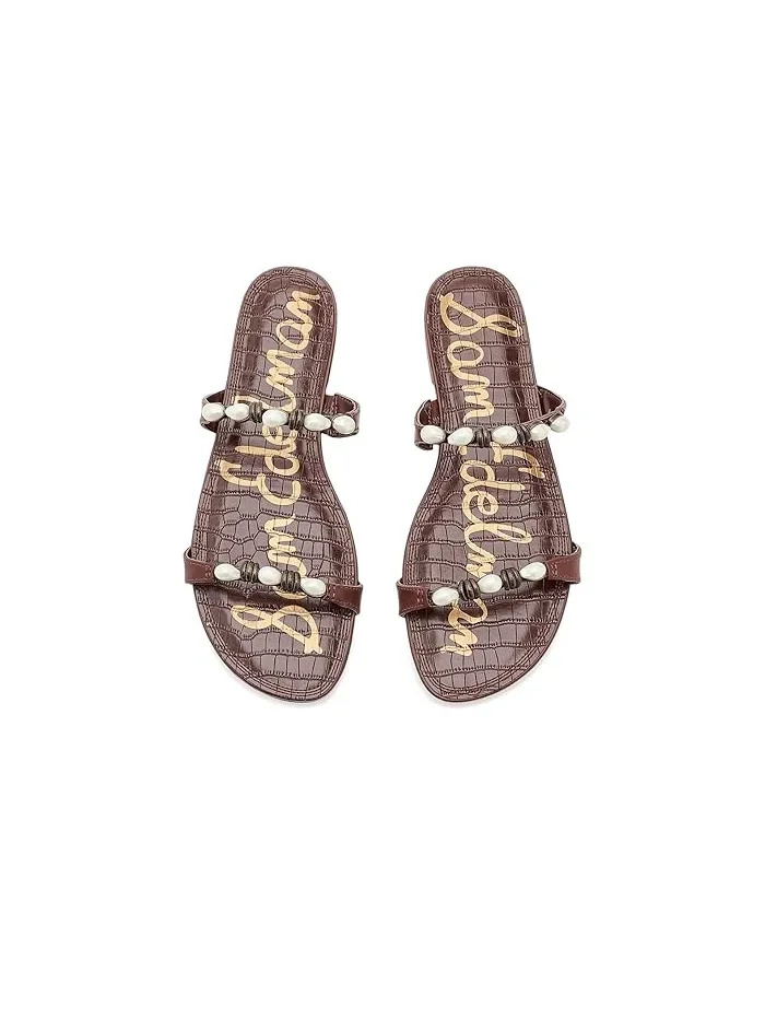 Сандалии с бусинами Cian Sam Edelman, Burnt Brandy — изображение 2 из 4, обожженно-коричневый