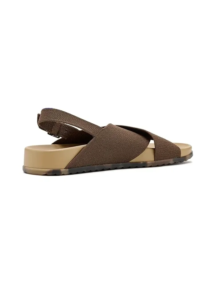 Сандалии с двумя широкими перемычками The Weekend Sandals Rothy's — изображение 3 из 4, корица