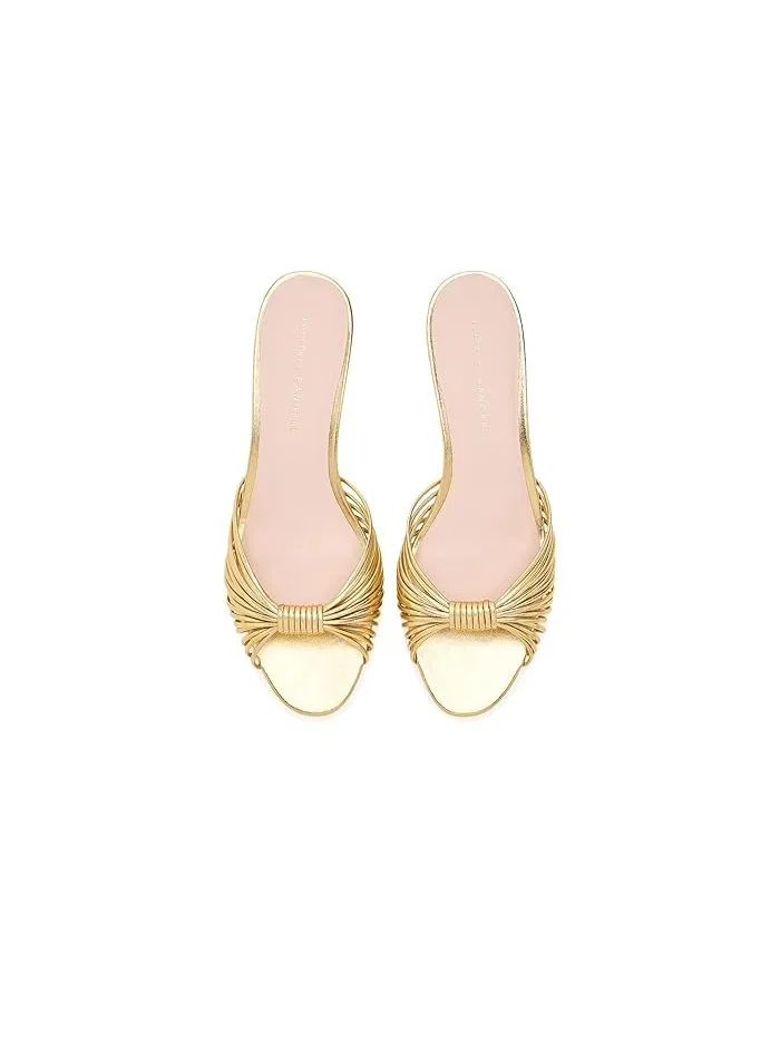 Мюли на каблуке с узлами Dixie Loeffler Randall — изображение 2 из 4, золото
