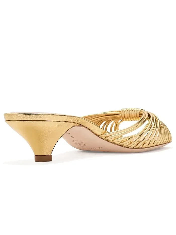 Мюли на каблуке с узлами Dixie Loeffler Randall — изображение 3 из 4, золото