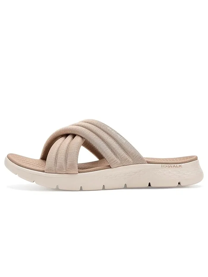 Сандалии с перекрестными ремешками GO Walk Flex Sandal Eleanor SKECHERS — изображение 4 из 4, бежевый
