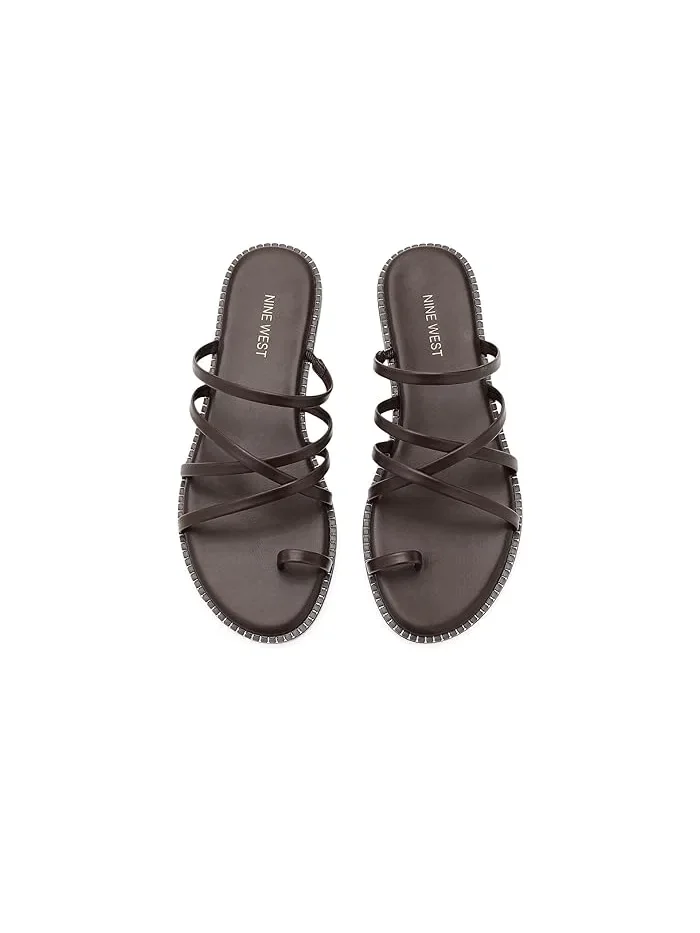 Сандалии с ремешками Digen Nine West — изображение 2 из 4, коричневый