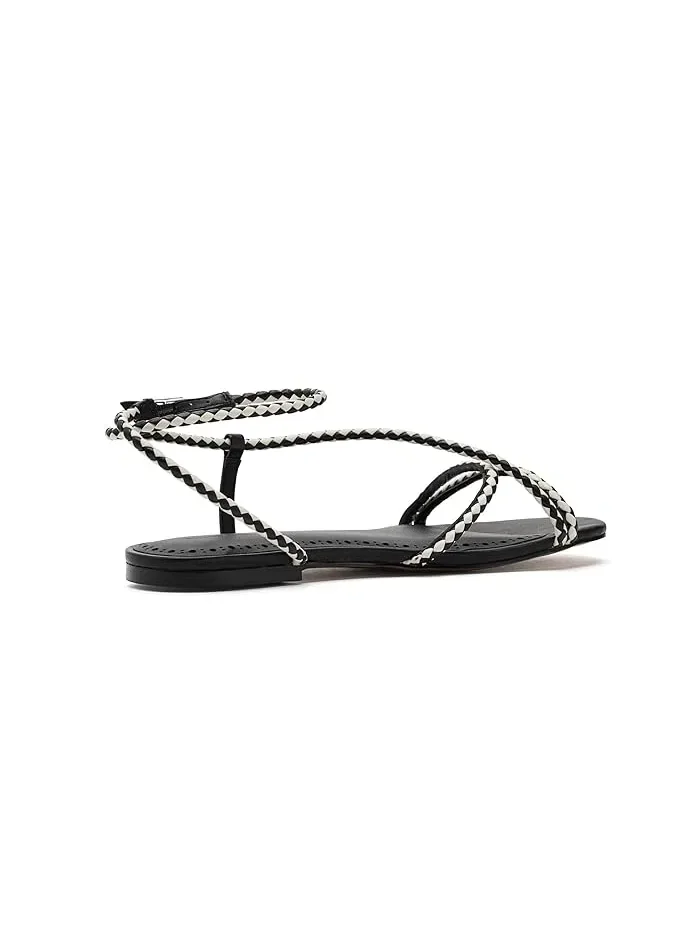Сандалии с плетением Ayla Rebecca Minkoff — изображение 3 из 4, черный/-белый