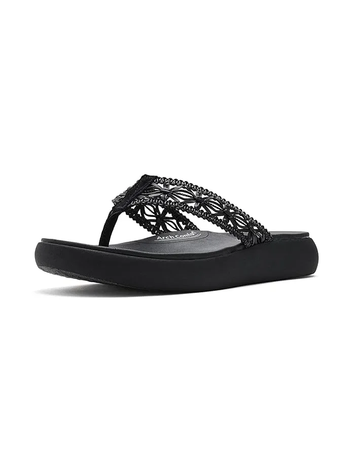 Сандалии с открытым носком Asana Luxe - Ocean Breeze 2 SKECHERS — изображение 1 из 4, черный/черный
