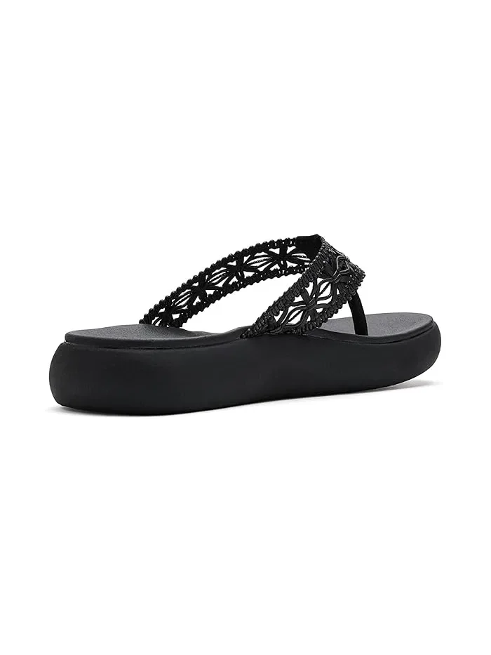 Сандалии с открытым носком Asana Luxe - Ocean Breeze 2 SKECHERS — изображение 3 из 4, черный/черный