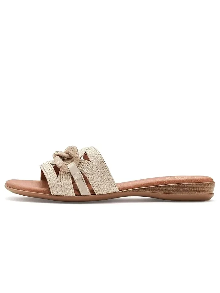 Сандалии с цепочкой Neela Andre Assous, Vanilla Raffia — изображение 4 из 4, ванильный
