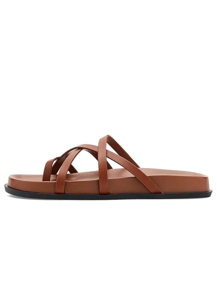 Сандалии с ремешками Helden Calvin Klein, Dark Natural Leather — изображение 4 из 4, бежевый