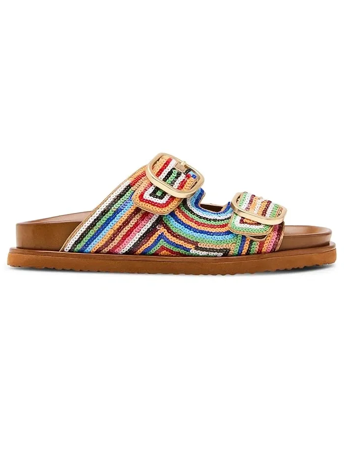 Сандалии с пайетками Tourist Steve Madden — изображение 4 из 4, мульти