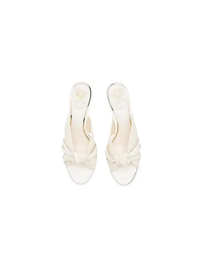 Босоножки-мюли на каблуке Pheya Knotted Vince Camuto — изображение 2 из 4, кремовый