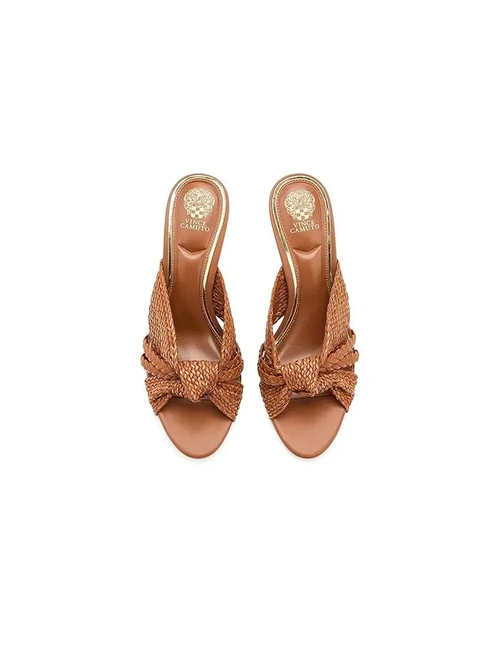 Босоножки-мюли на каблуке Pheya Knotted Vince Camuto — изображение 2 из 4, золотистый