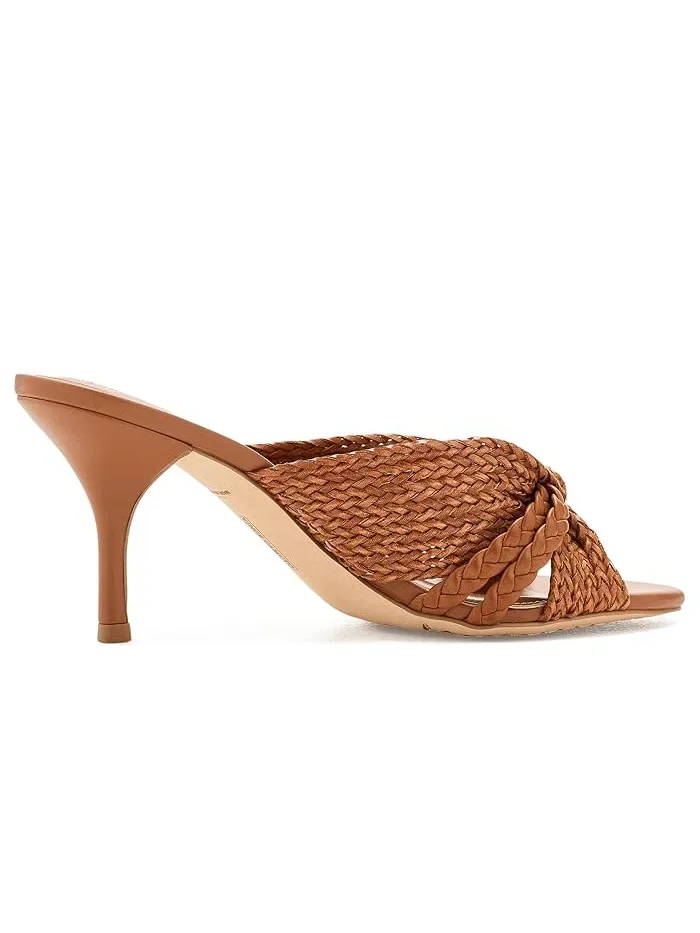 Босоножки-мюли на каблуке Pheya Knotted Vince Camuto — изображение 3 из 4, золотистый