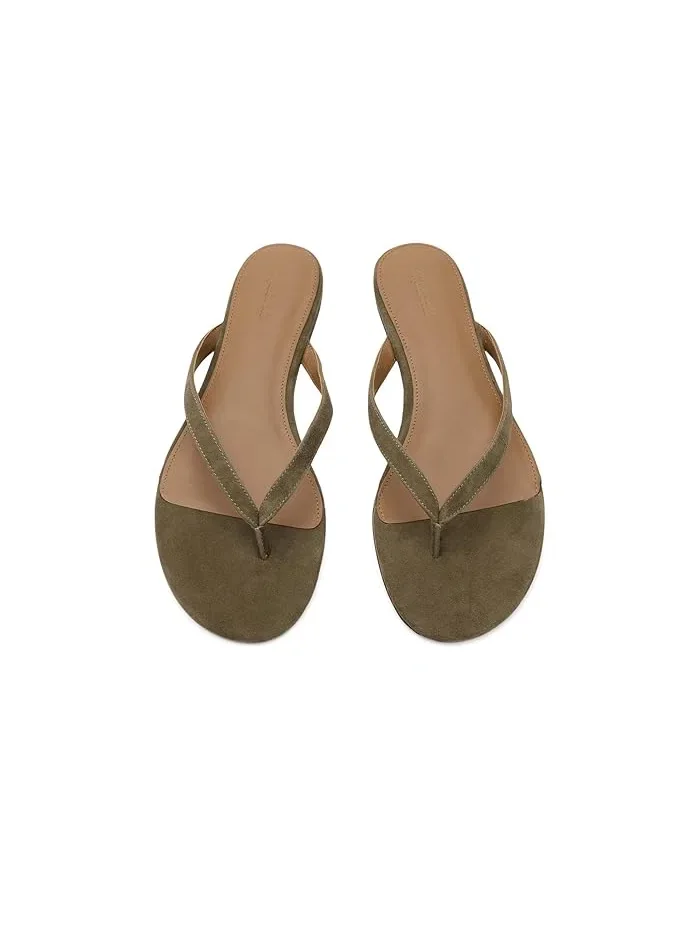 Сандалии Ivanna Thong из замши Madewell — изображение 2 из 4, хаки
