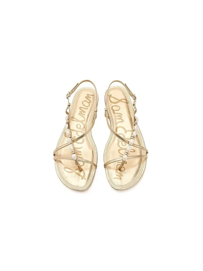 Сандалии на плоской подошве Calla Sam Edelman — изображение 2 из 4, золотистый