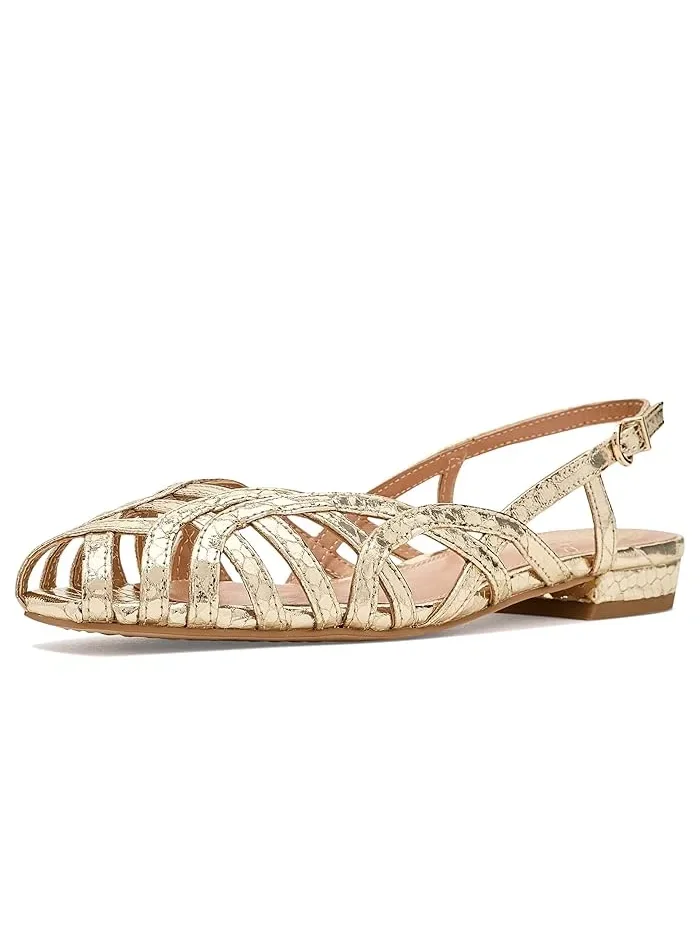 Босоножки Vince Camuto Stiorra Strappy Flat Sandals — изображение 1 из 4, золото