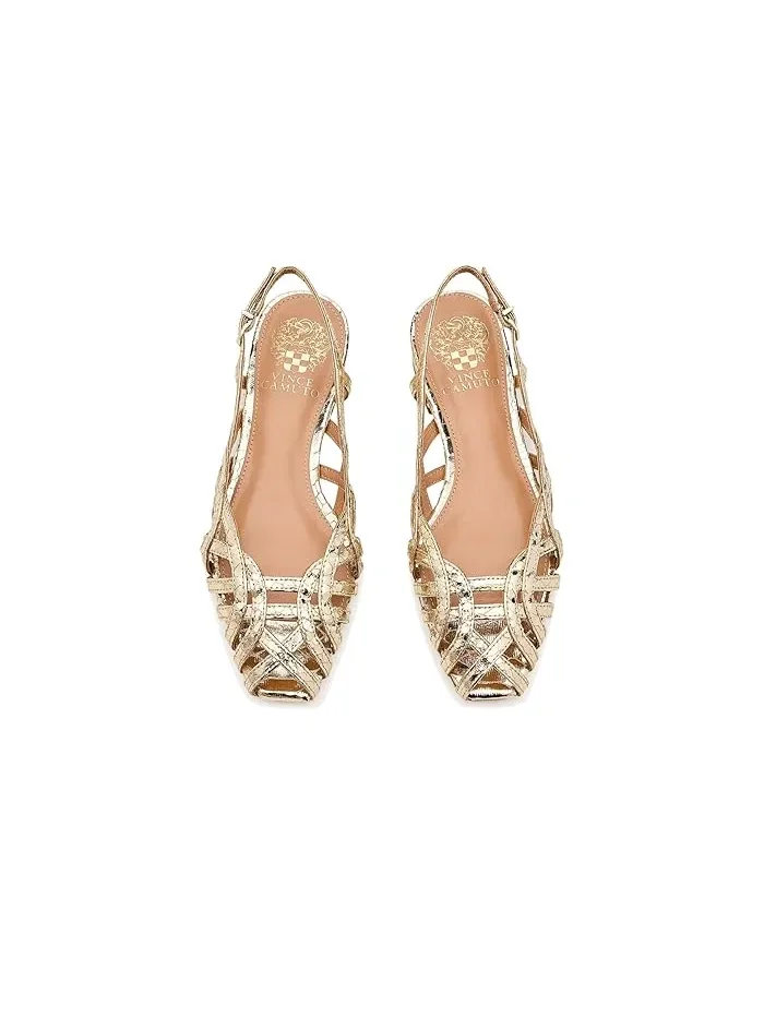 Босоножки Vince Camuto Stiorra Strappy Flat Sandals — изображение 2 из 4, золото
