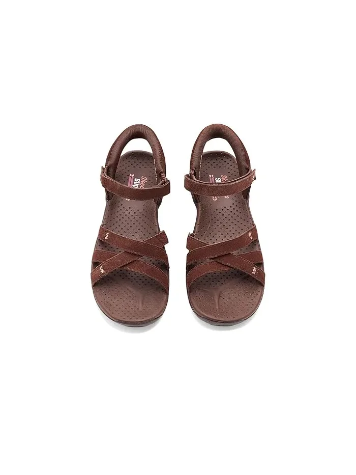 Сандалии с перекрестными ремешками Reggae - Natural Poise Hands Free Slip-Ins SKECHERS — изображение 2 из 4, шоколад