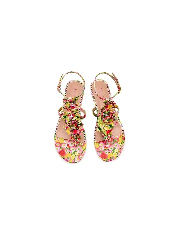 Сандалии с цветочным аппликациями Kenedy Blue by Betsey Johnson — изображение 2 из 4, зеленый мульти
