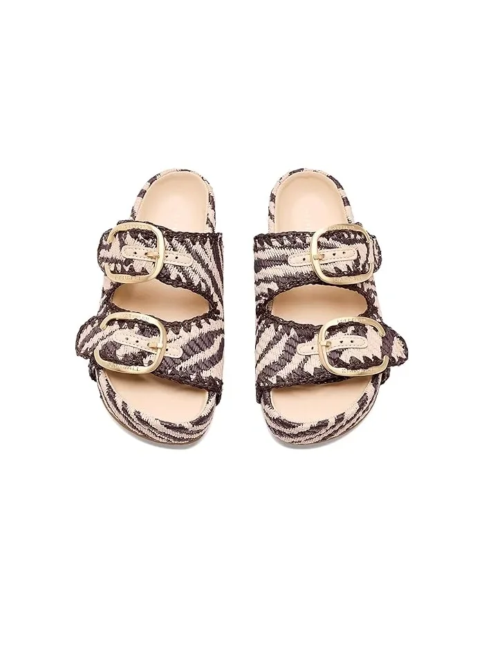 Сандалии с двумя ремнями Nico Loeffler Randall, Vintage Zebra — изображение 2 из 4, зебра