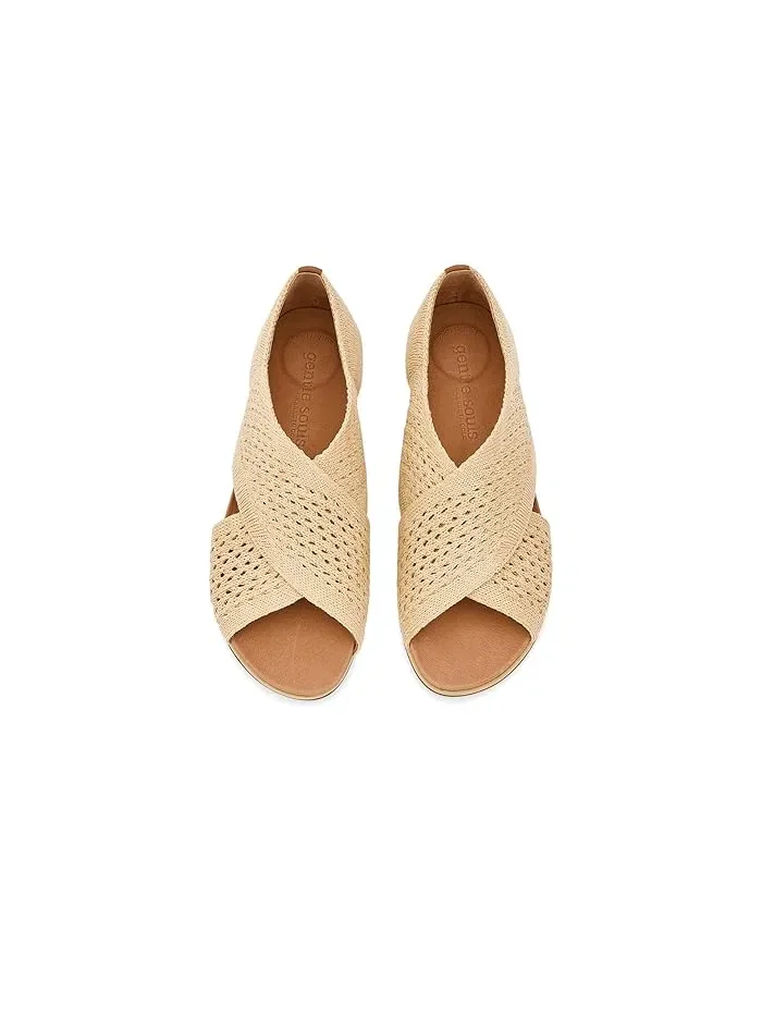 Сандалии с перекрестными ремешками Laniey Gentle Souls by Kenneth Cole — изображение 2 из 4, естественный