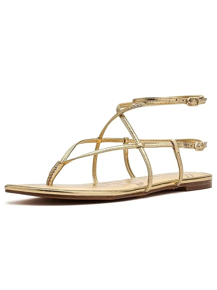 Сандалии с тонкими ремешками Clarra Sam Edelman — изображение 1 из 4, золотистый