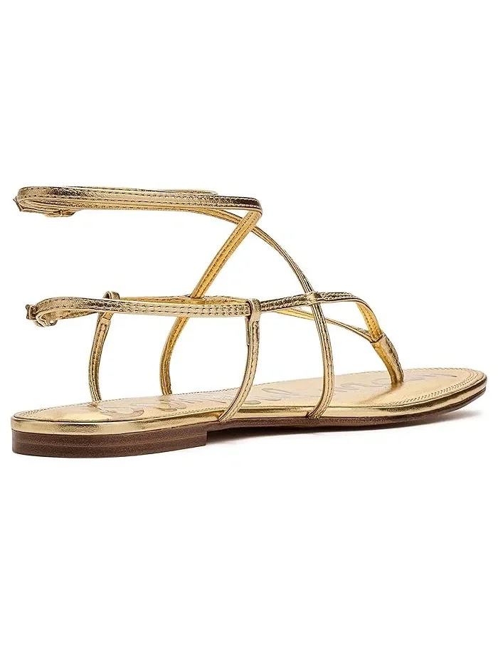 Сандалии с тонкими ремешками Clarra Sam Edelman — изображение 2 из 4, золотистый