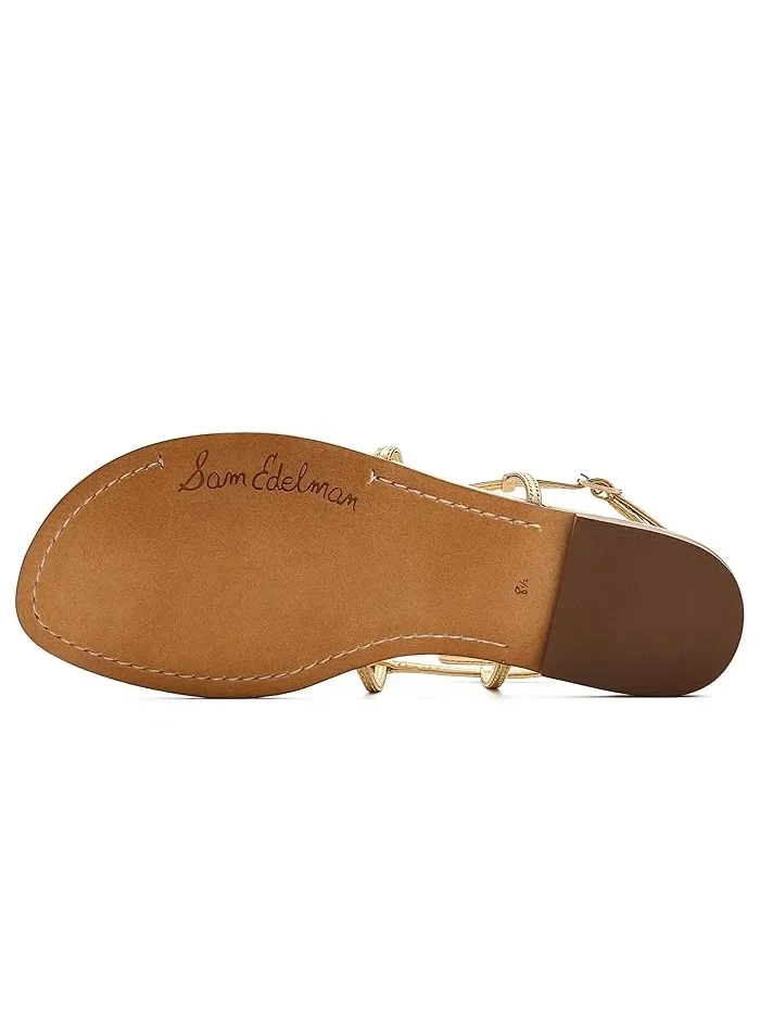 Сандалии с тонкими ремешками Clarra Sam Edelman — изображение 3 из 4, золотистый