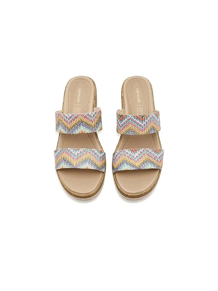 Босоножки на танкетке Resort Slide Sandals LifeStride — изображение 2 из 4, мульти