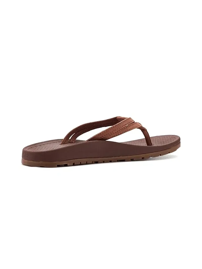 Сандалии кожаные Lowdown Leather Flip Chaco — изображение 3 из 4, каштановый