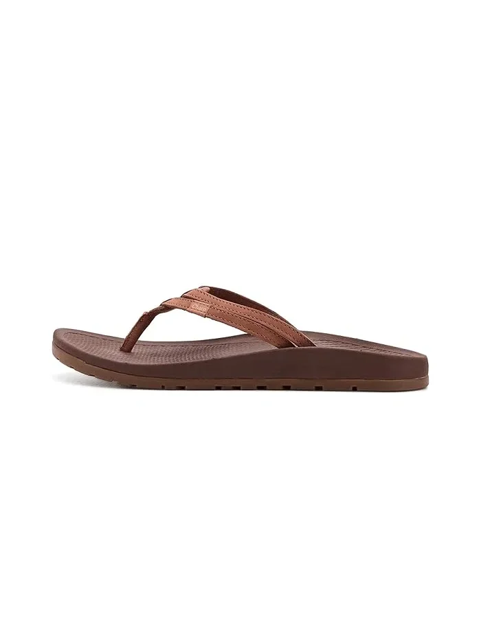 Сандалии кожаные Lowdown Leather Flip Chaco — изображение 4 из 4, каштановый